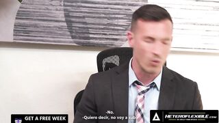 Heteroflexible Derek Kage fucks coworker Cristiano raw after caught jerking off