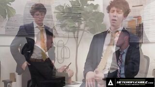 Heteroflexible Derek Kage fucks coworker Cristiano raw after caught jerking off