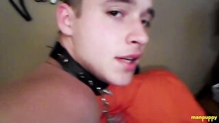 Daddy Richard stuffs Tristan’s virgin ass with anal beads then ruins his throat