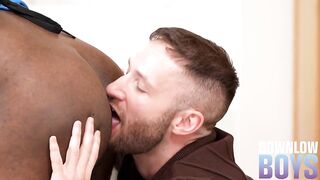 Miles Fallon destroys Micah Martinez with massive cock hungry blowjob then anal surprise
