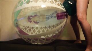 Balloon Fuck And Cum Ruined solo guy bare wanking raw outside