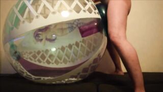Balloon Fuck And Cum Ruined solo guy bare wanking raw outside
