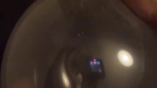 Balloon Fuck And Cum Ruined solo guy bare wanking raw outside