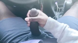 BBC wrecks pavement parking lot solo cumshot