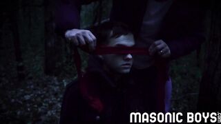 MasonicBoys Hung DILFs destroy cute Logan Cross in sacred deep throat ritual
