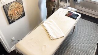 Black guy busted a nut during massage with new masseur things got wild
