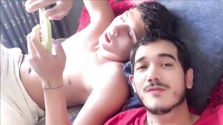 Sucking his massive cock until he blows his load down my throat