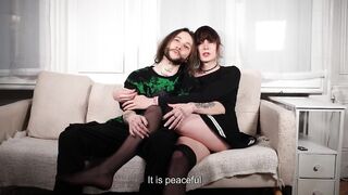 My trans girlfriend goddess gets bred raw in her tight ass