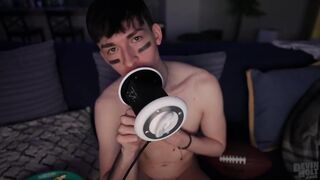 Big game ear licking ASMR your boyfriend's gay fantasy