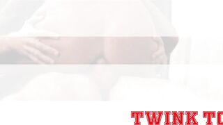 Twink top Jack Andrum throat fucked raw by DILF coach Cain Marko