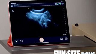 Hot ultrasound bareback DILF nurse fucks Austin Young deep throat breeding