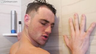 Thick cock surprises Michael Boston in the shower raw fucking
