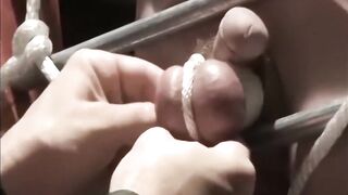 Bound muscle jocks destroy desperate subs with brutal domination and endless cum