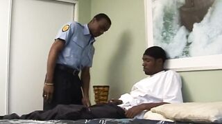 Big black cock pounds older cop’s tight hole forcing messy cum deep in his gaping ass