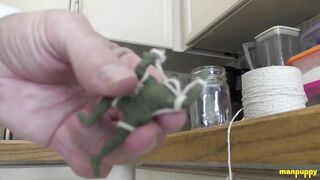 Captured soldier trapped in jar fucked by Daddy Richard nasty power play