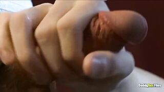 Jake Steel’s Big Cock Stroked Raw and Rough by a Curious Pornstar