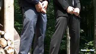 DILFs David Anthony And Troy Daniels Brutal Outdoor Threesome Pounding