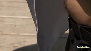 DILFs David Anthony And Troy Daniels Brutal Outdoor Threesome Pounding