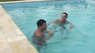 Latin god destroyed in pool by big cock