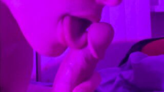 Twink’s throat ruined by thick daddy’s gobloads sloppy ASMR blowjob