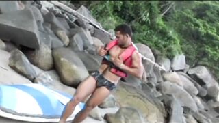Latino beach boys destroyed in public hardcore fucking session