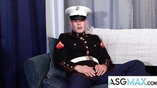 Military muscle solo big cock throbbing wanking for you