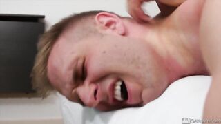 Beefy jock rams his monster dick in tight croquet hole