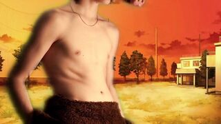 Anime cosplay demon slayer gets his slutty costume ruined by brutal raw anal