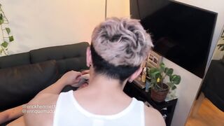 Masseuse can't stop stroking her client's massive cock during massage