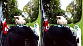 VR180 Twinky Horny Boi Destroyed Gaping Solo Anal With Big Dragon Toy