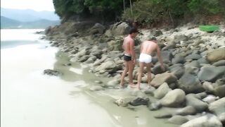 Anal Destruction Denyys Gets Fucked Outside at the Beach
