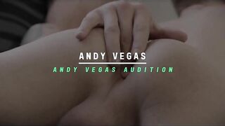 Tanned Latino Boy Andy Vegas rubs his huge uncut cock till he spurts thick cum