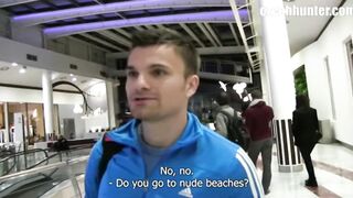 Czech Hunter 165 huge cock fucked raw public gay anal blowjob