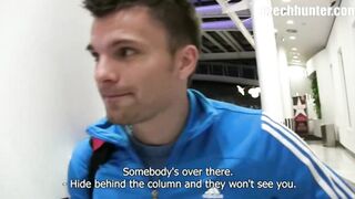 Czech Hunter 165 huge cock fucked raw public gay anal blowjob