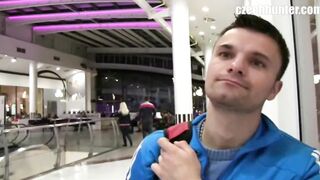Czech Hunter 165 huge cock fucked raw public gay anal blowjob