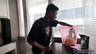 Damian Dragon's monster cock wrecks morenong chinito ass raw and deep