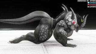 Hyper Muscle Growth Choked By Huge Cock Furry Animation