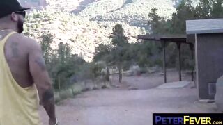 Jaycee and John get raw muscled cocks sucked during hike