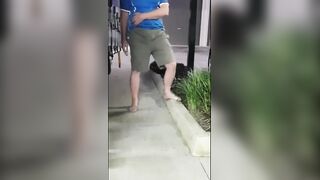 Sissy Crossdresser Gets Golden Shower Panties Pissed Outdoors