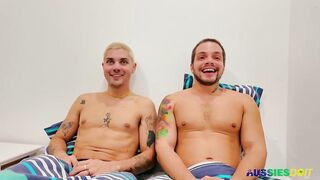 Australians deepthroat and destroy with bareback fuck