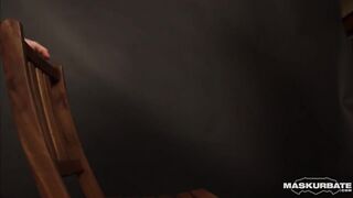 Masked muscle hunk gets throat fucked and worshipped in Quebec deepthroat sesh