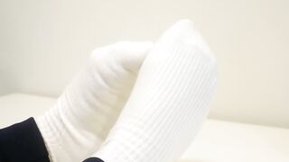 White socks chubby twink choked gushing cum