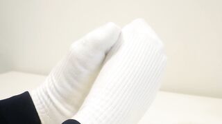 White socks chubby twink choked gushing cum