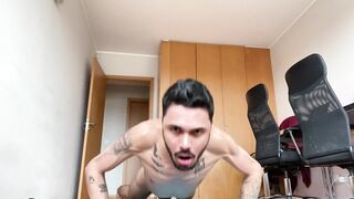 Working out then jerking off ruined by a hungry korean twink