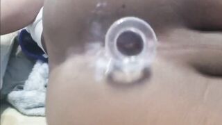 Pinoy twink choked on glass plug solo session