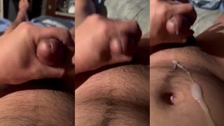 Hunter Asia cumshot fully loaded lots of cum gag muscles