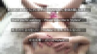Japanese twink masturbates screaming into his own cum