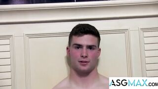 Soldier Solo Jerked Hard Until His Massive Cock Exploded Cumshot