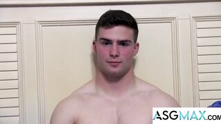 Soldier Solo Jerked Hard Until His Massive Cock Exploded Cumshot