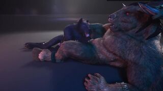 Furry Femboy with Monster Cock gets Destroyed and Gushed